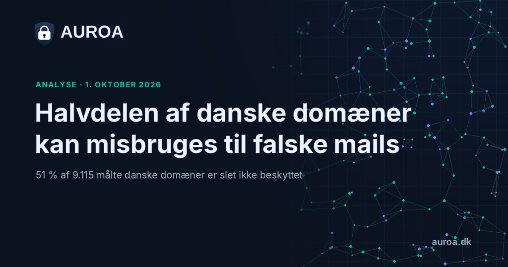 Fire ud af fem danske domæner kan misbruges til falske mails