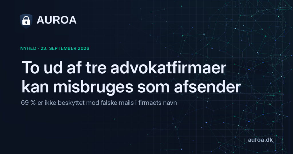 To ud af tre advokatfirmaer kan misbruges som afsender af falske mails